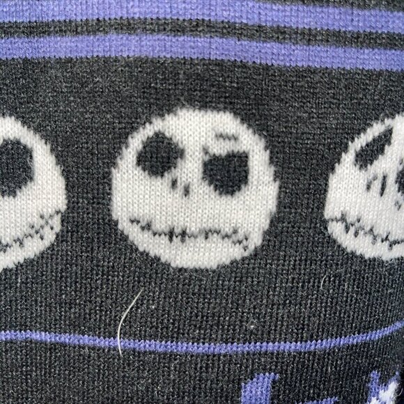 DISNEY THE NIGHTMARE BEFORE CHRISTMAS JACK SKELLINGTON KNIT SWEATER - EUC - M - Picture 8 of 13
